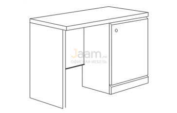Мебель для гостиниц Стол для фригобара прав. (для холодильника 45х45х56) R5109