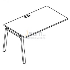 Мебель для персонала Секция стола рабочей станции на металлокаркасе TRE Б3 025-1 БП