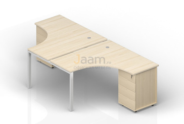 Мебель для персонала Составной стол на 2 рабочих места ST2TG1414