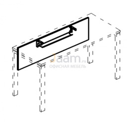 Мебель для персонала Экран стола 100 с кабель-каналом Б 840 БП