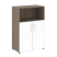 Шкаф для документов со стеклом белым LT.ST-2.2 R white
