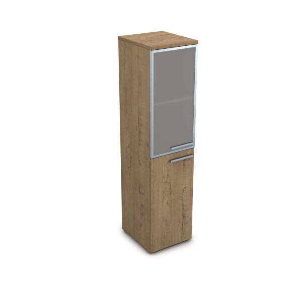 9ПП.004.8 Пенал со стеклом (400x450x1645) , правый (Teakwood)