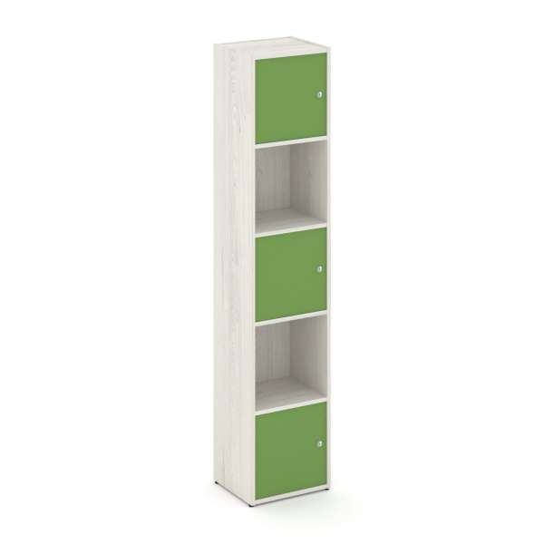 Стеллаж Locker Plus LK.K-007 408x350x1983 (Дуб Наварра | Зеленый)
