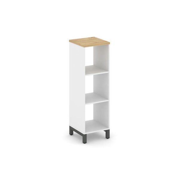 Каркас стеллажа 3 яруса SN.KS-310 (387х400х1248) (Белый/Тиквуд Светлый/Металл Антрацит)