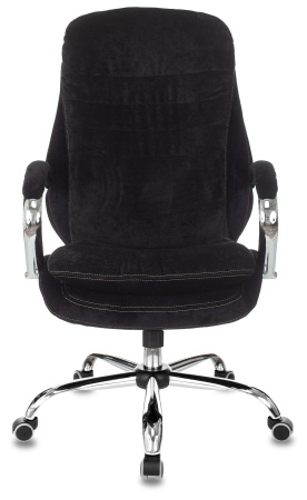 Кресло руководителя T-9950SL Fabric черный Light-20 крестов. металл хром (Черный)