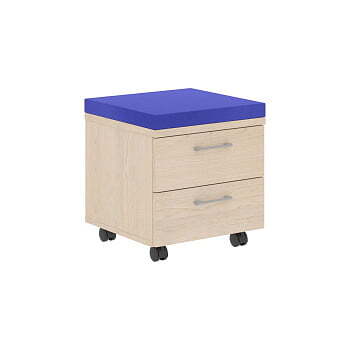 Тумба мобильная подушка синяя Xten XMC-2D + XMC-2D-3 465x450x504