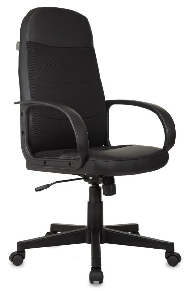 Кресло руководителя CH-808AXSN черный текстиль/эко.кожа крестов. пластик