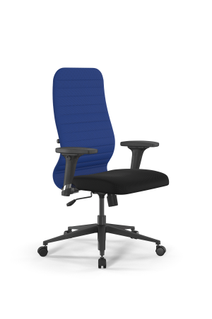 Кресло для руководителя Метта Sit 8 B2-10D - UMF(X1) /Uh02/Wh00/D02P(M09.B11.G19.W02 (Синий | Черный)