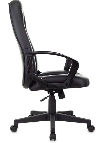 Кресло руководителя T-898 черный Leather Black эко.кожа крестов. пластик